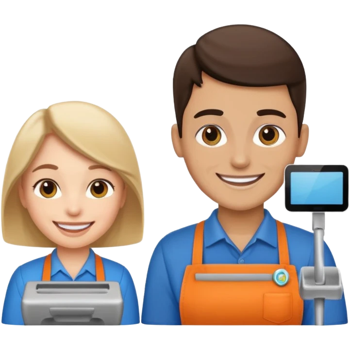 cashier and a person emoji