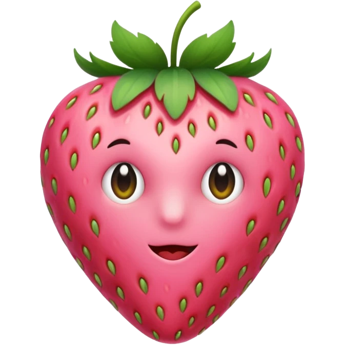 Pink strawberry  emoji