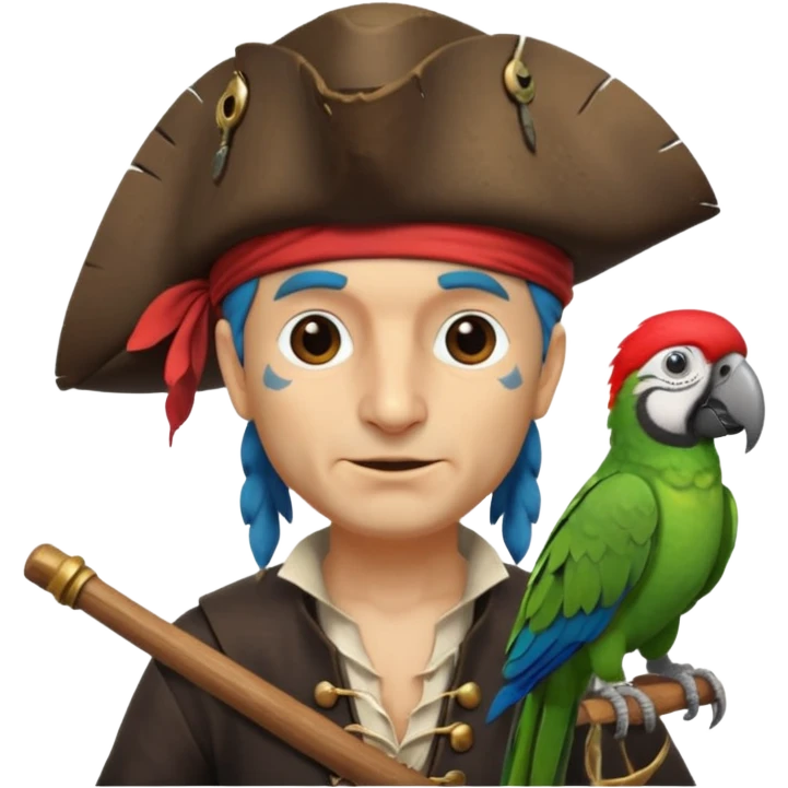 pirate and parrot emoji