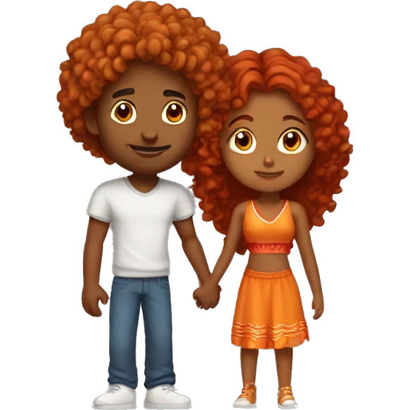 indian girl in love with a guy with curly red hair who plays basketball emoji