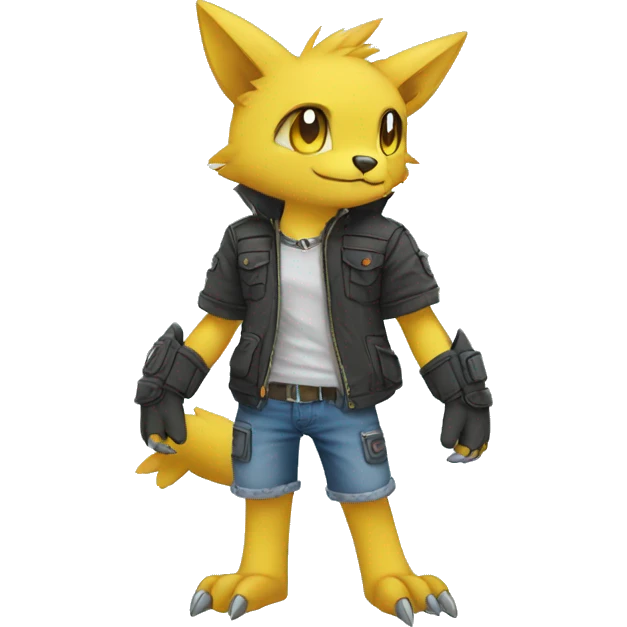 cute cool edgy Digimon-Fakemon-animal full body emoji