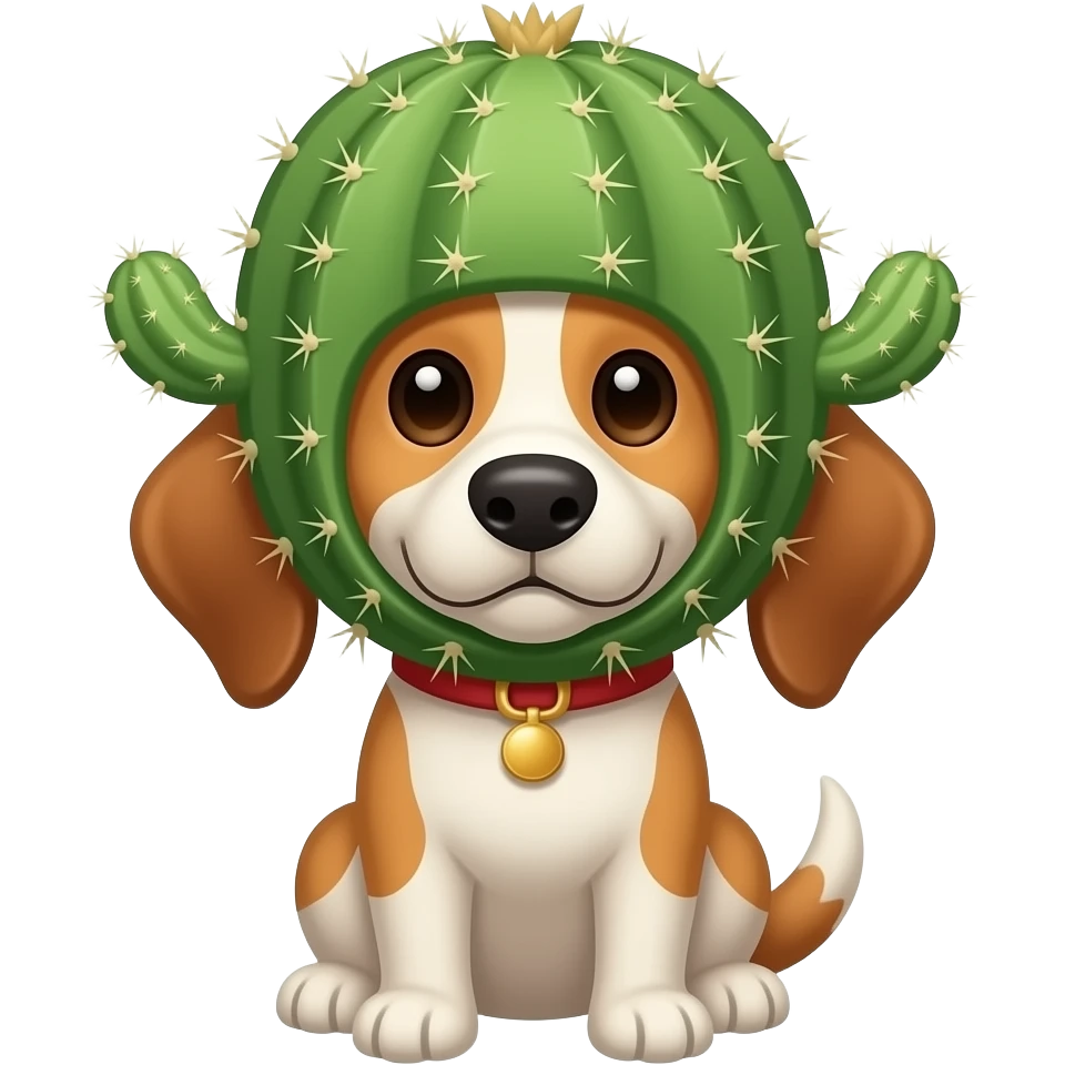 dog with cactus head front facing emoji