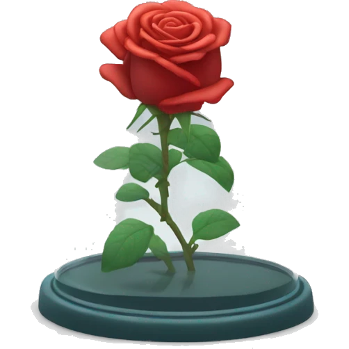Rose under glass dome emoji