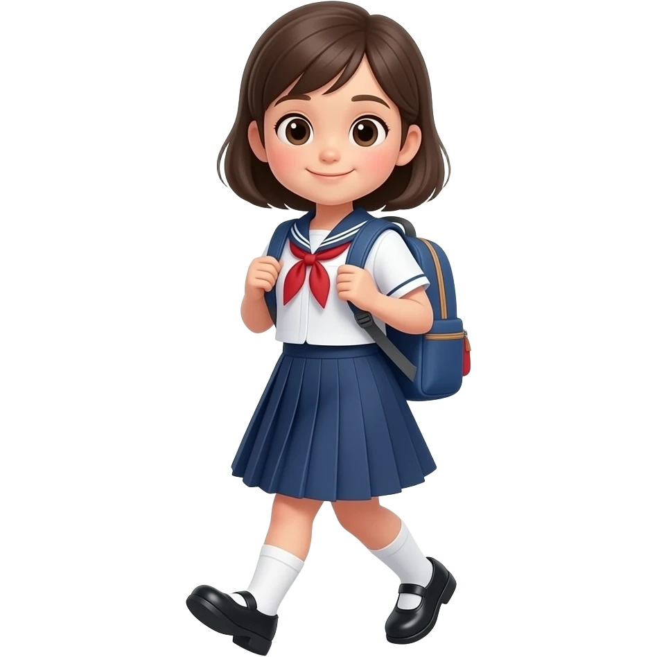 girl goes to school emoji