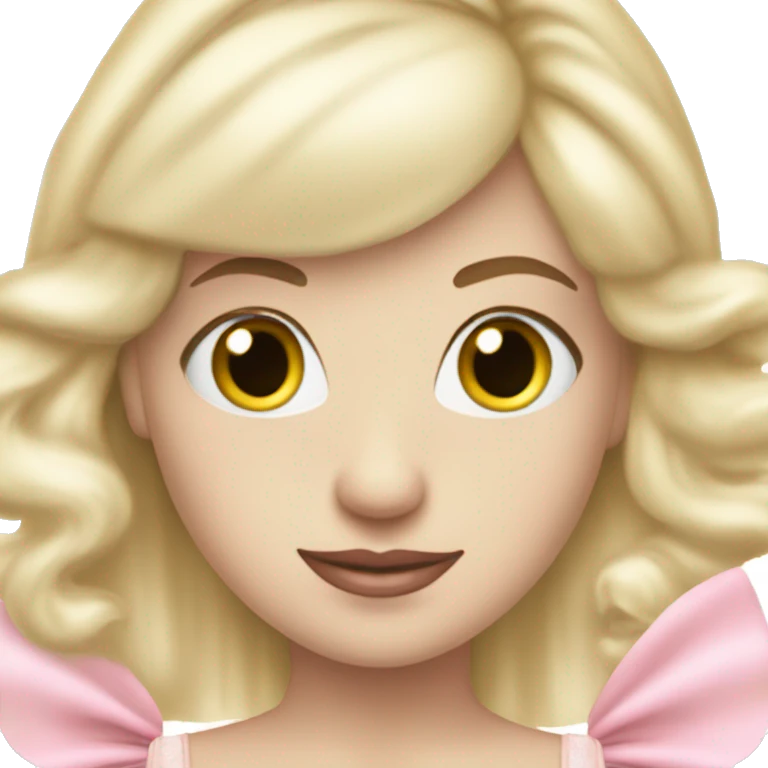 White blonde ballerina, wearing a pink tutu￼ emoji