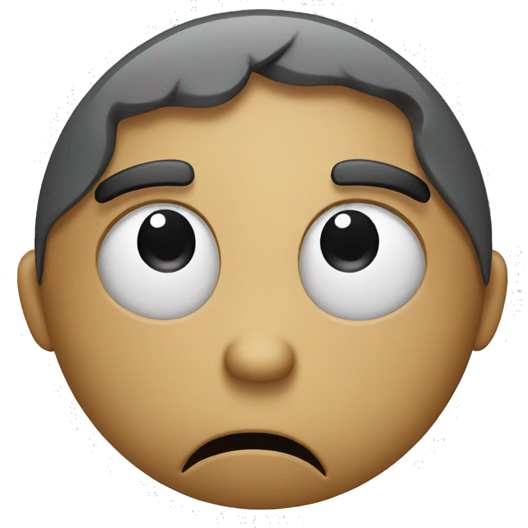 3d sad face emoji with a little tear emoji