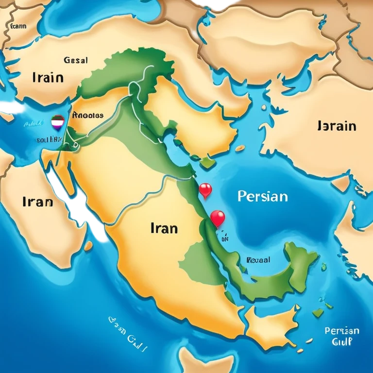 Map of the Persian Gulf of Iran emoji