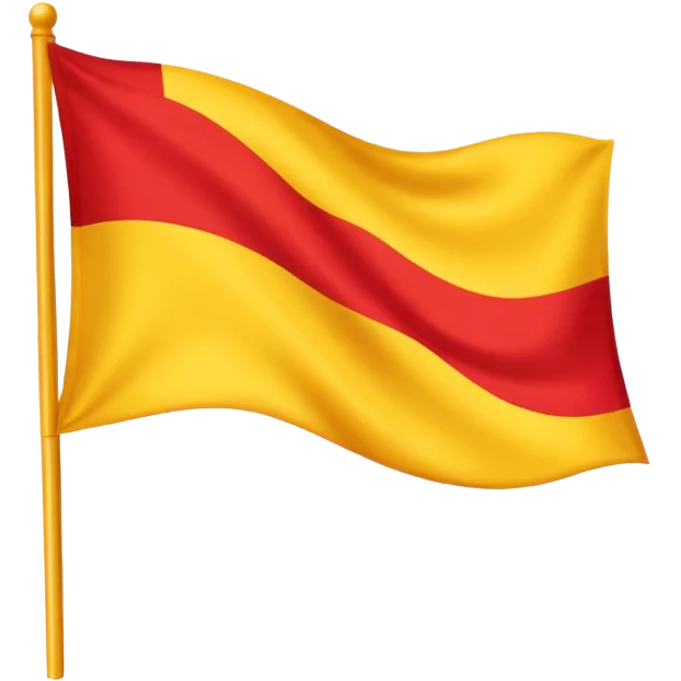  yellow and red flag  emoji