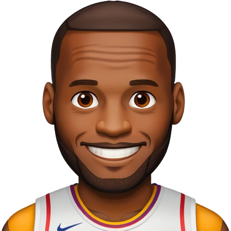 LeBron smiling creepily  emoji