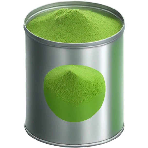 Matcha powder in a metal can emoji