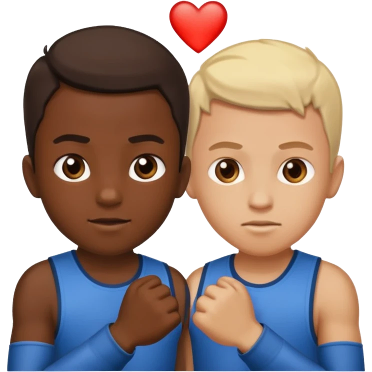 two brothers and two different sides of the world fighting, but still being in brotherly love. No one is an exchange student emoji