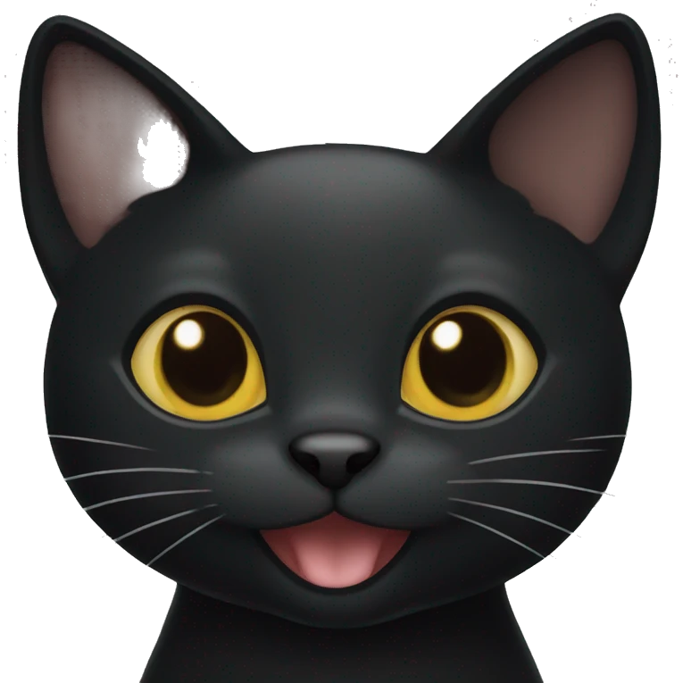 black cat smiling emoji
