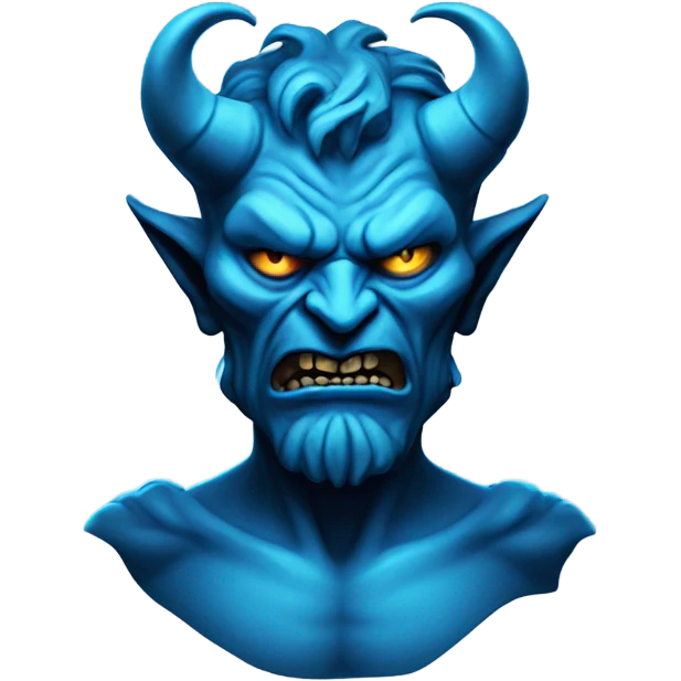 Blue Satan on a Shirt  emoji