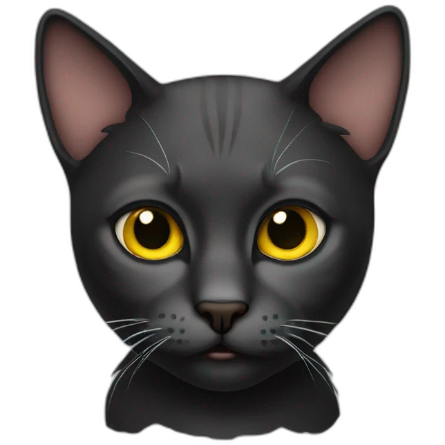 cat-black-sick emoji