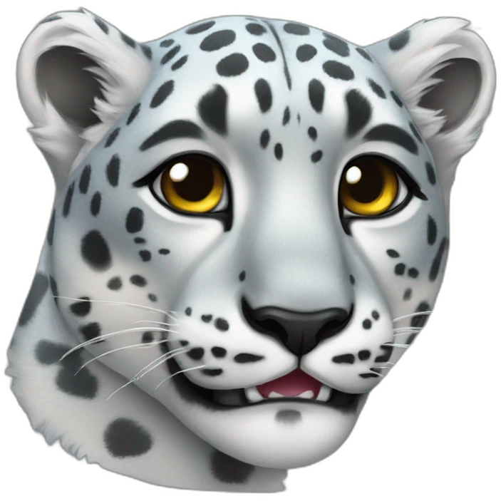 prismatic snow leopard emoji
