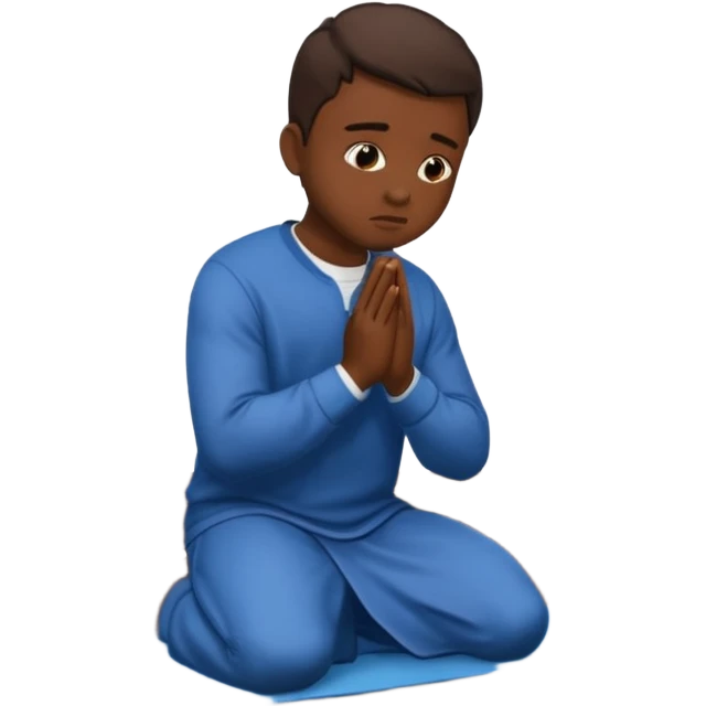 A biblical illustration of Daniel kneeling praying in his upper room. emoji