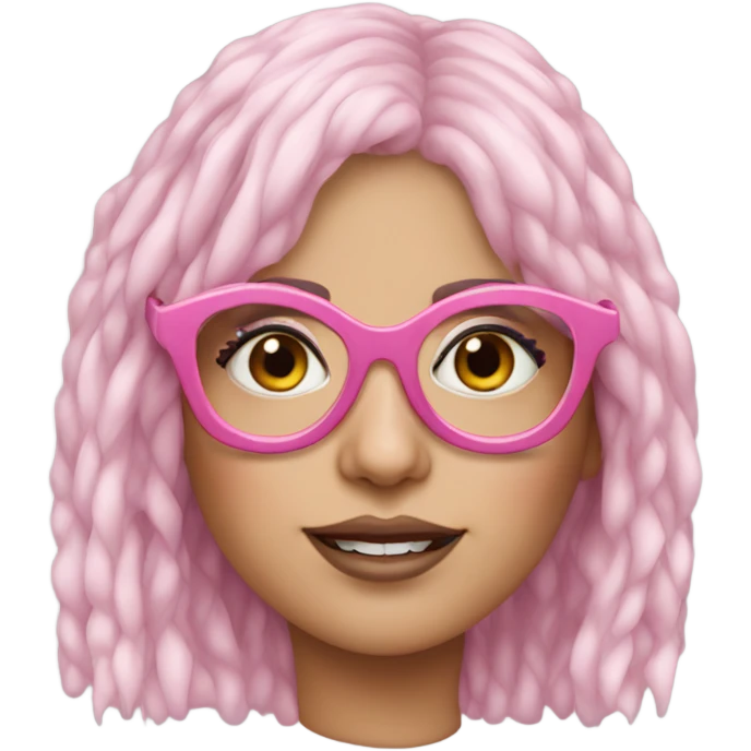 Realistic-Lady-gaga-pink-hair-glasses  emoji
