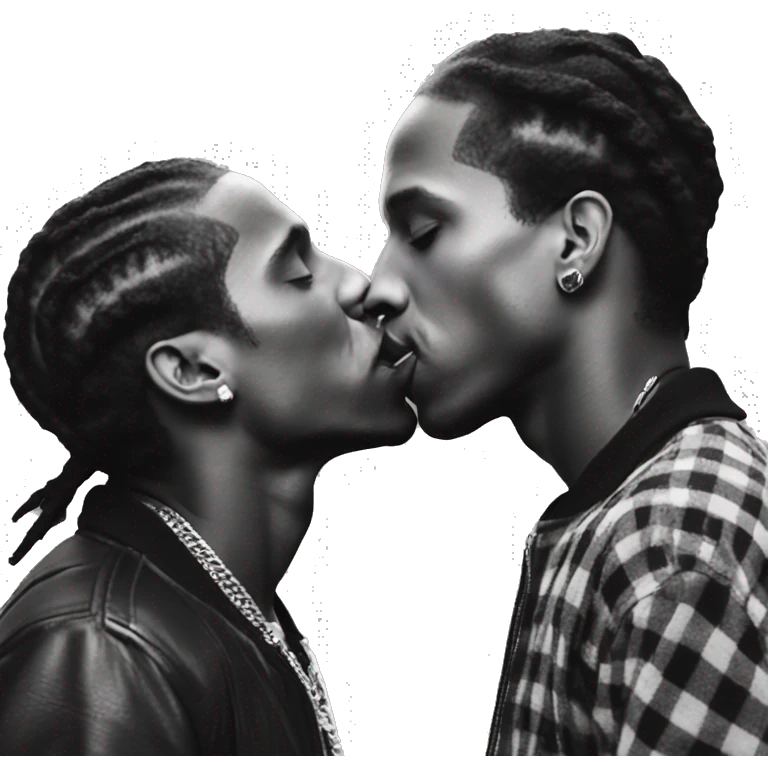 Asap Rocky kiss emoji