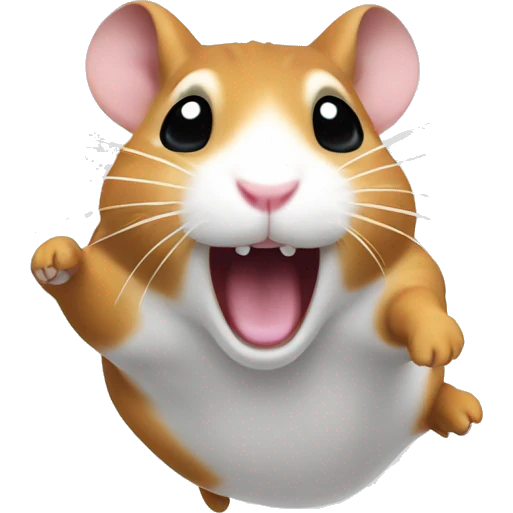 jumping up in the air hamster emoji