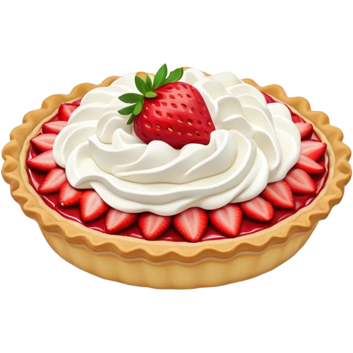 Strawberry crème pie emoji