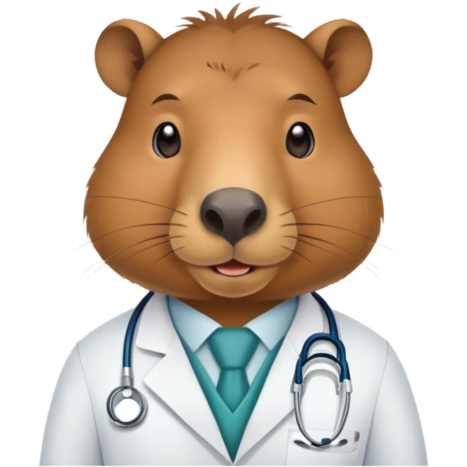 Capybara doctor emoji