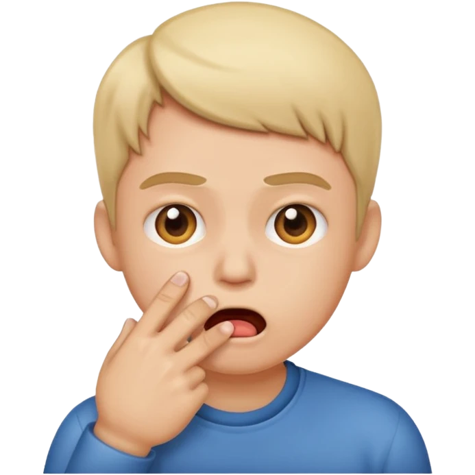 Emoji mordiéndose el dedo emoji