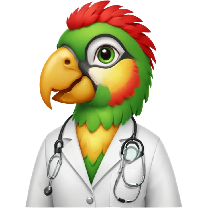 Parrot doctor emoji