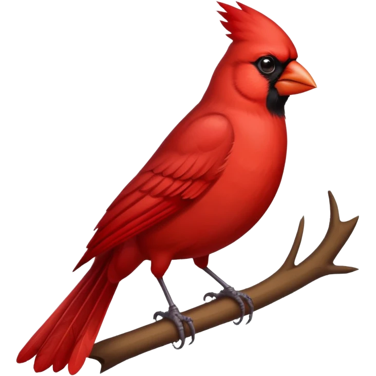 Red cardinal for text emoji
