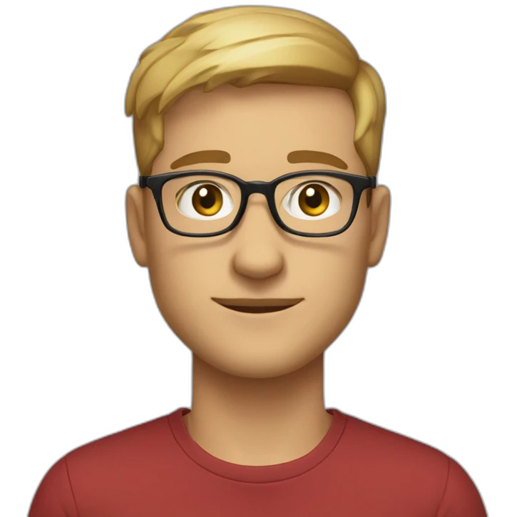 Mann, 26 Jahre, runde Brille mit Goldgestell, Schnurrbart, dunkelblond emoji