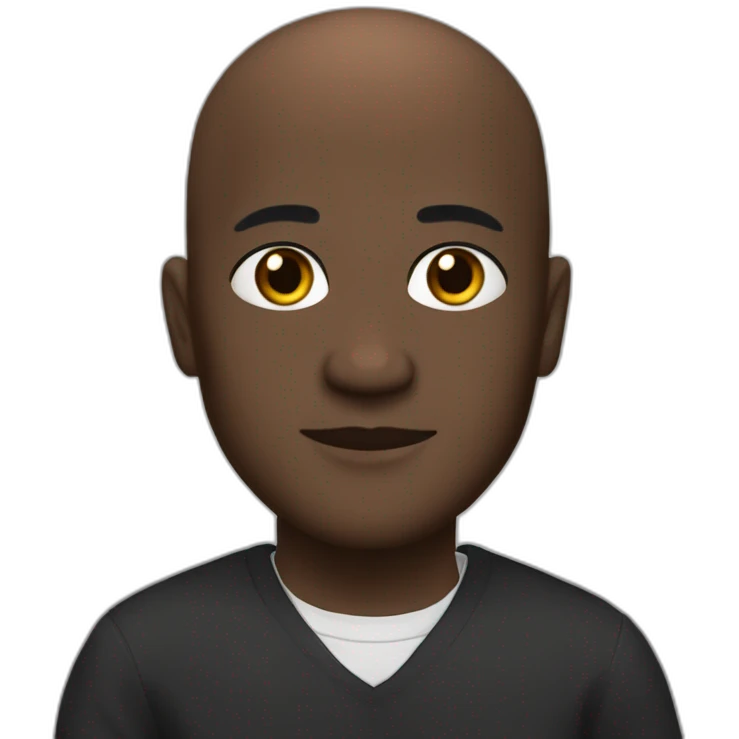 Maurice N Leacock bald, dark-skinned and 53 emoji