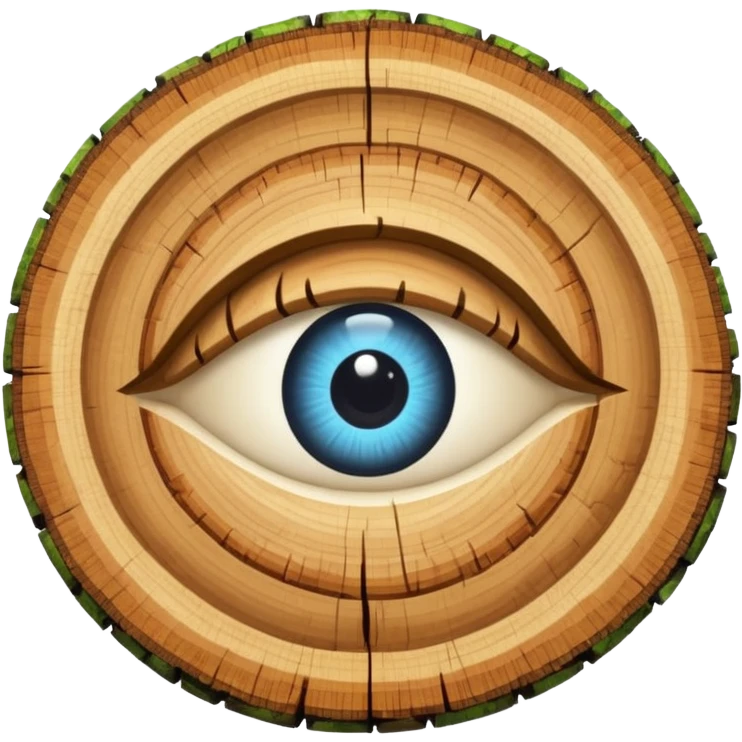 Third eye made of tree rings emoji