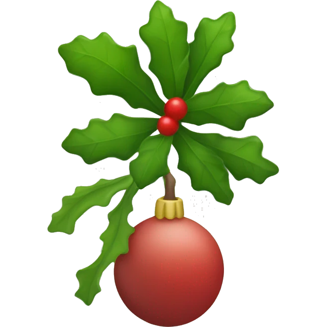 mistletoe with sniw emoji