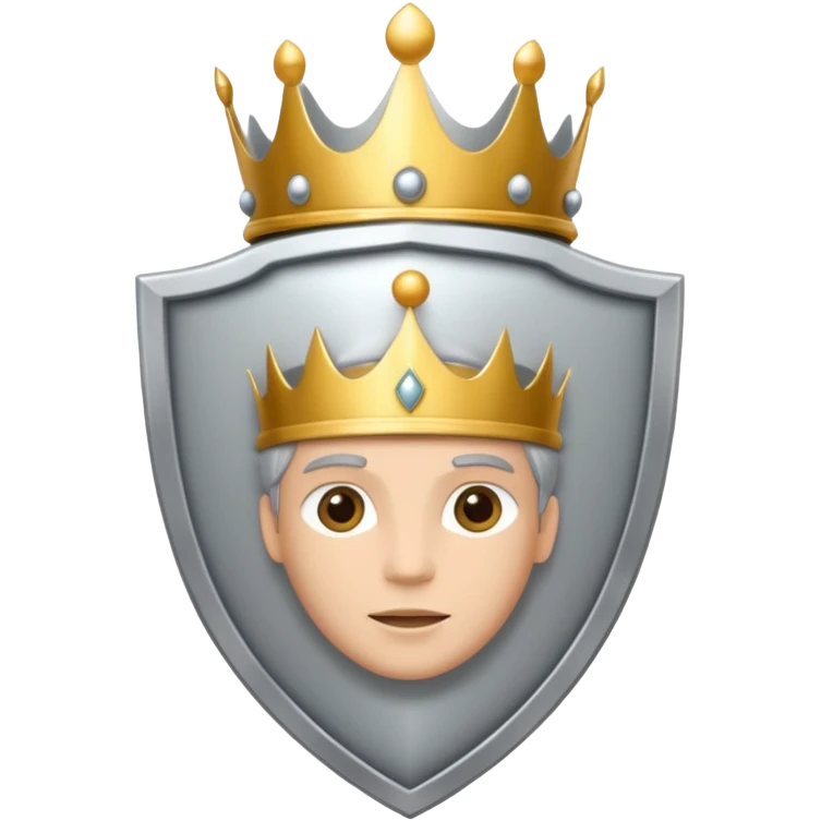 Create a Shield / Crown that represents confidence a brave and proud facial expression not a boy or girl emoji