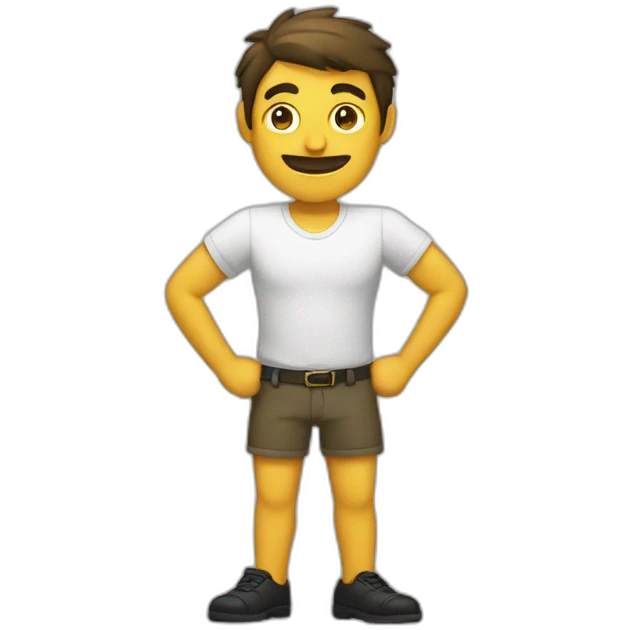 Homme écarte les jambes emoji