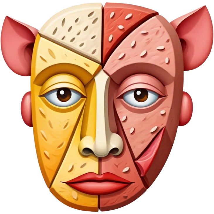 picasso abstract art SPAM MEAT face painting emoji