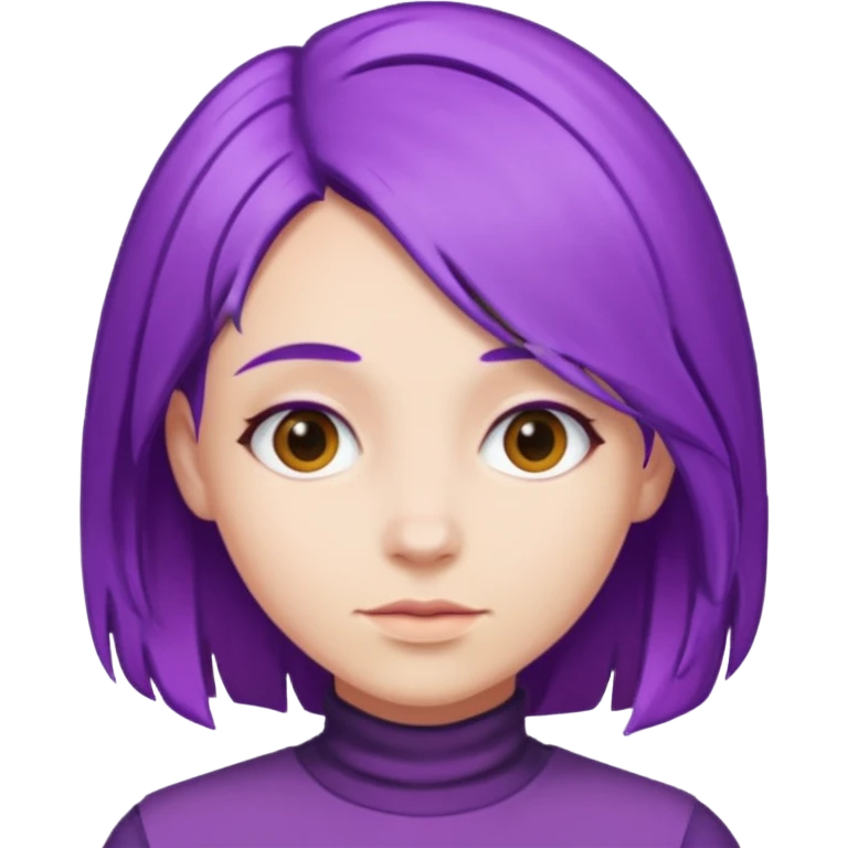 Person with purple hair  emoji