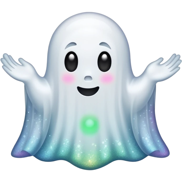 glitter white ghost emoji