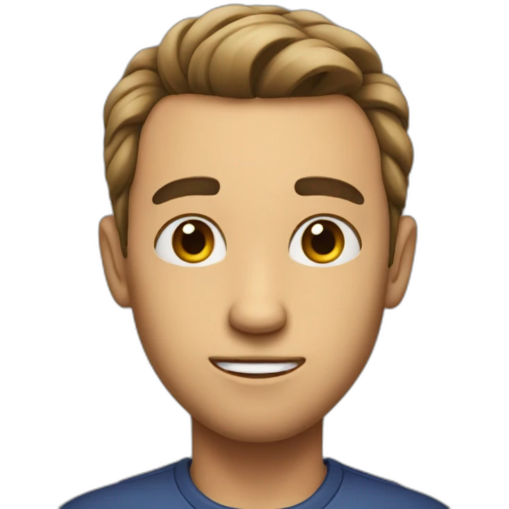a guy with a big forehead emoji