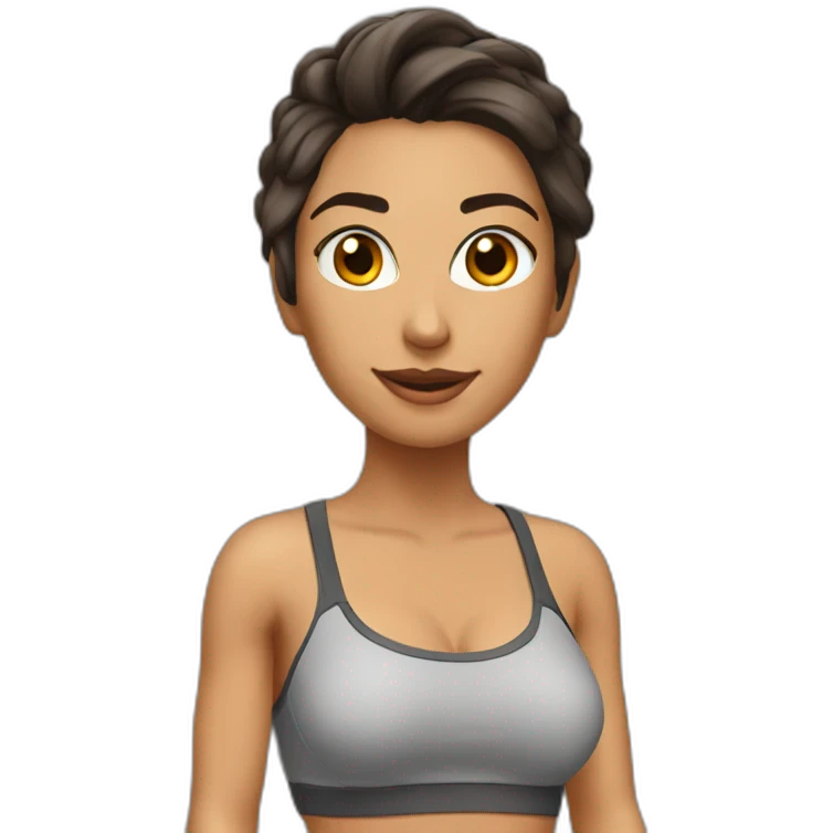 very hot latina with training complete outfit emoji