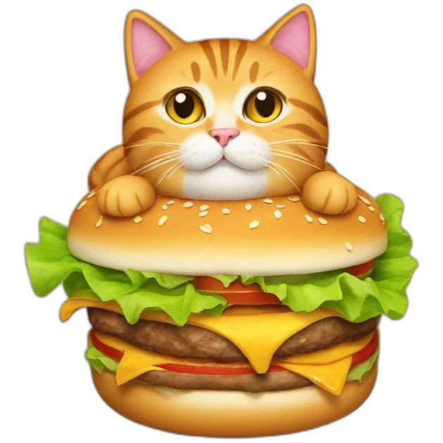 burger cat emoji