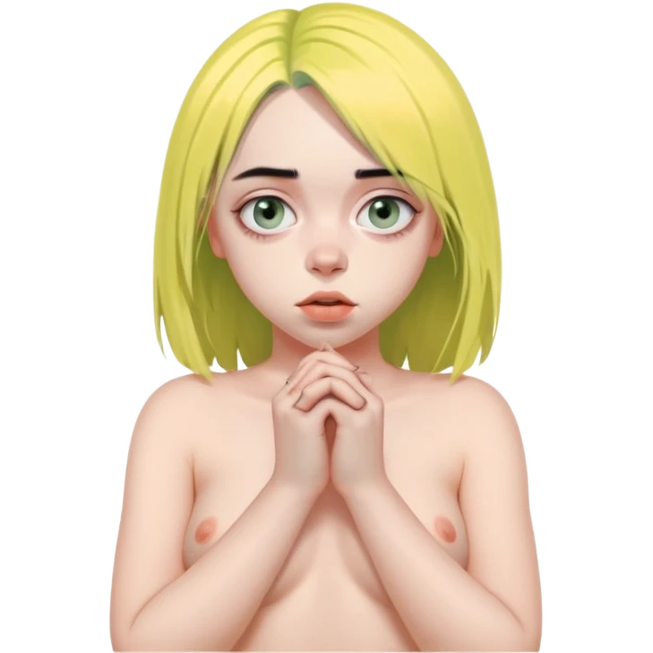I want a sticker of Billie Eilish in sexy poses and without emoji
