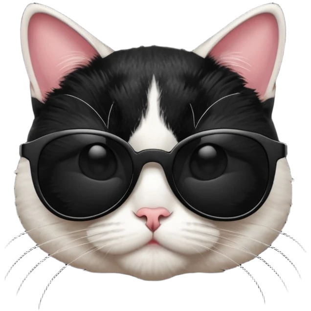 Cat with sunglasses emoji