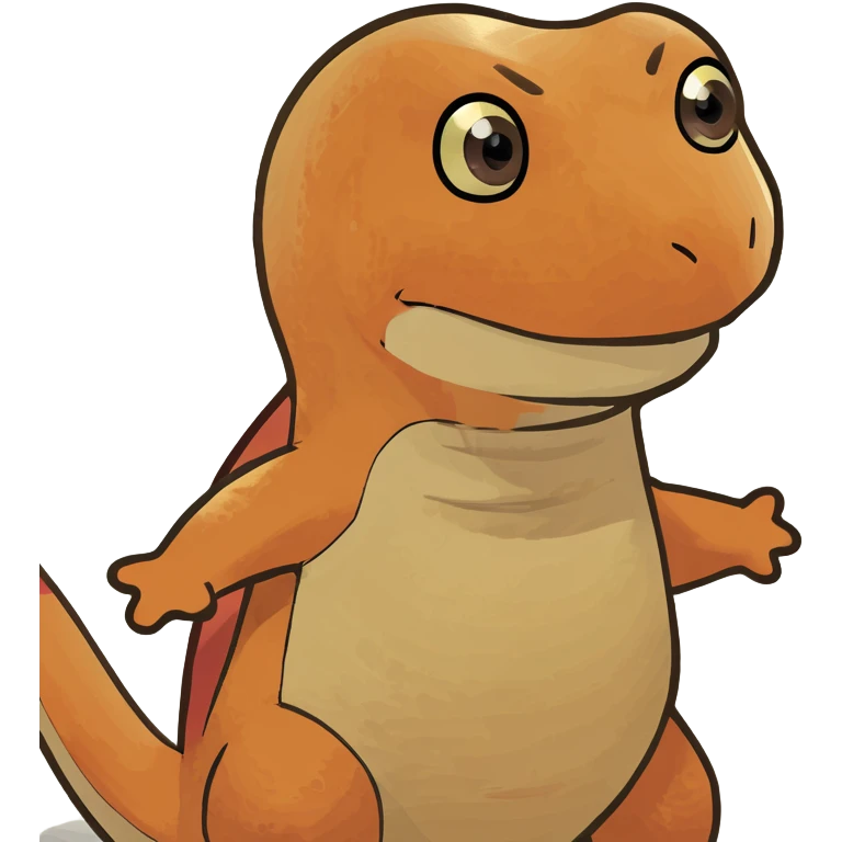 Cartoon Orange Charmander  emoji