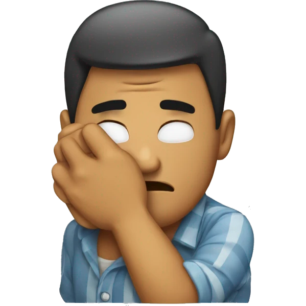 Funny facepalm emoji