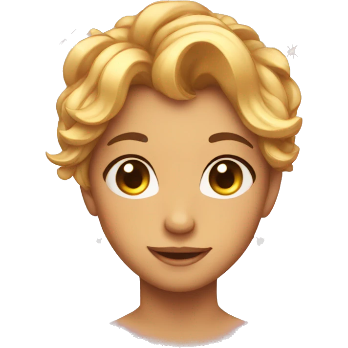 Cute sparkle face emoji