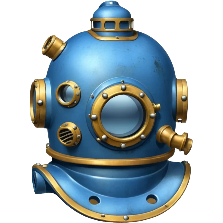 blue diving helmet emoji