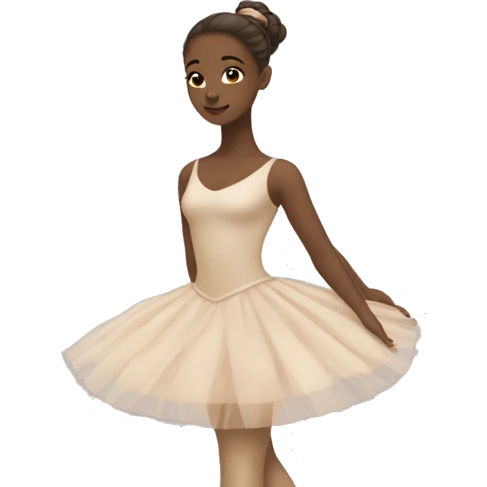 Aesthetic ballerina in beige dress  emoji