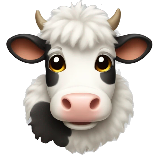 Fluffy cow emoji