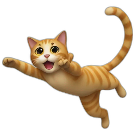 a cat diving emoji