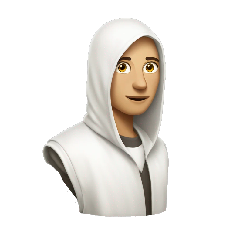 Белая девушка с белыми волосами emoji
